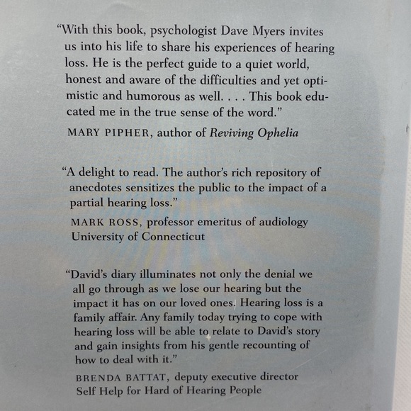 A Quiet World: Living with Hearing Loss by David G. Myers Hardcover Book - Picture 4 of 16